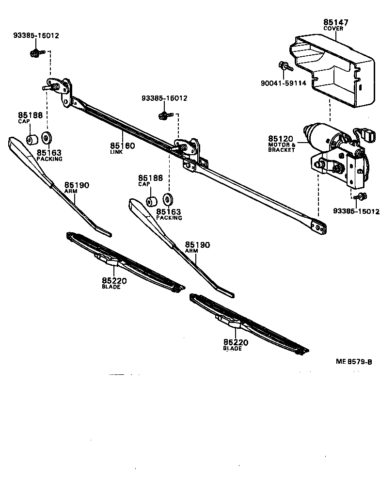 85190-87603 ARM ASSY, WINDSHIELD WIPER product image