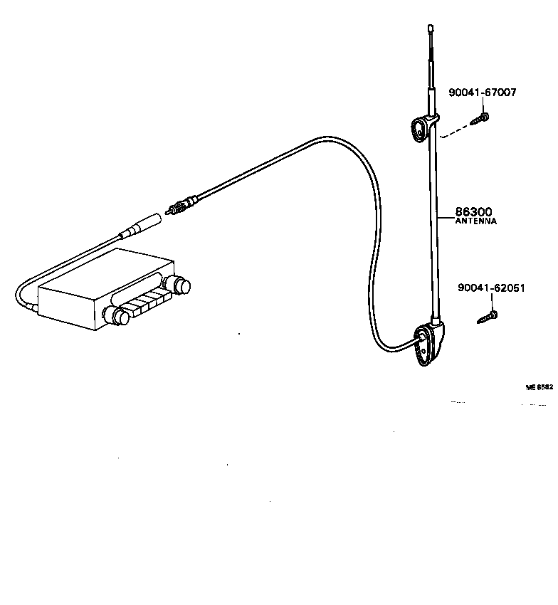 86300-87602 ANTENNA ASSY, W/HOLDER product image