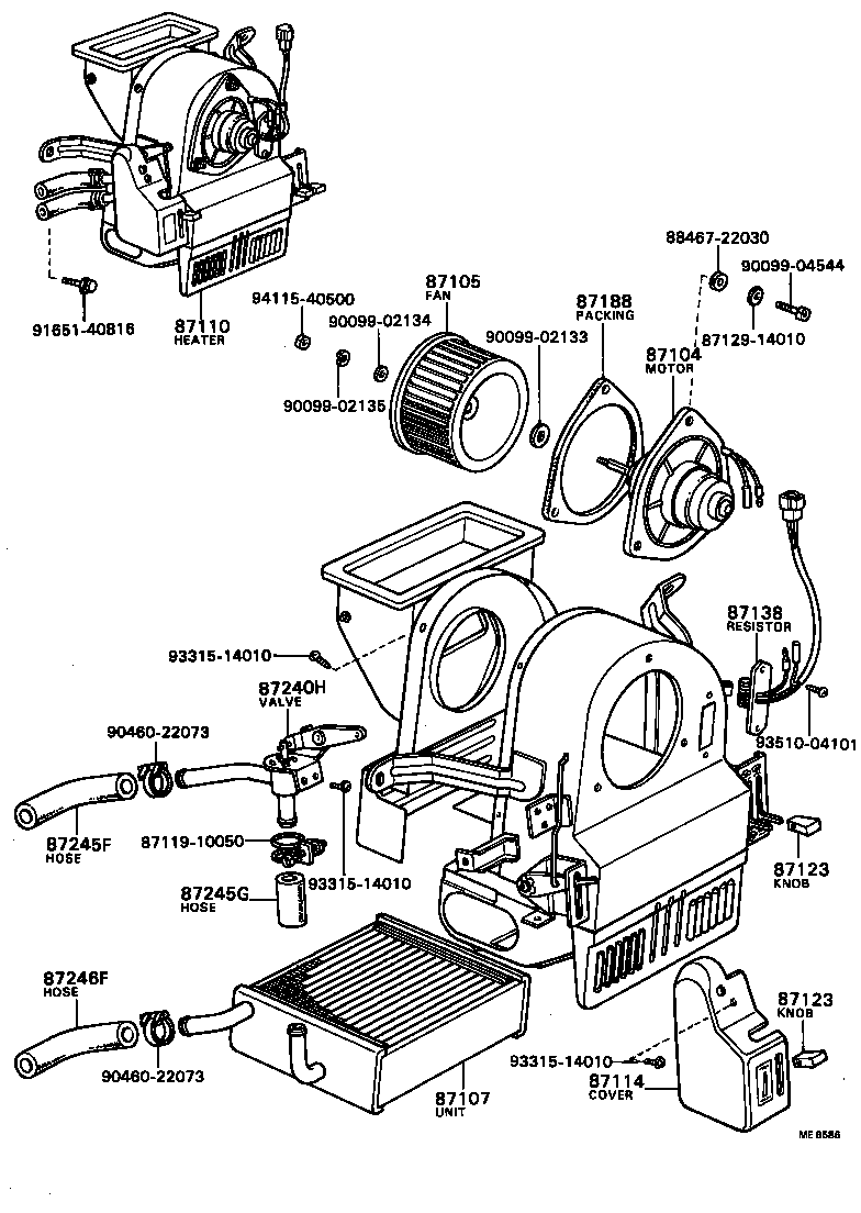 87114-87604 COVER, HEATER product image