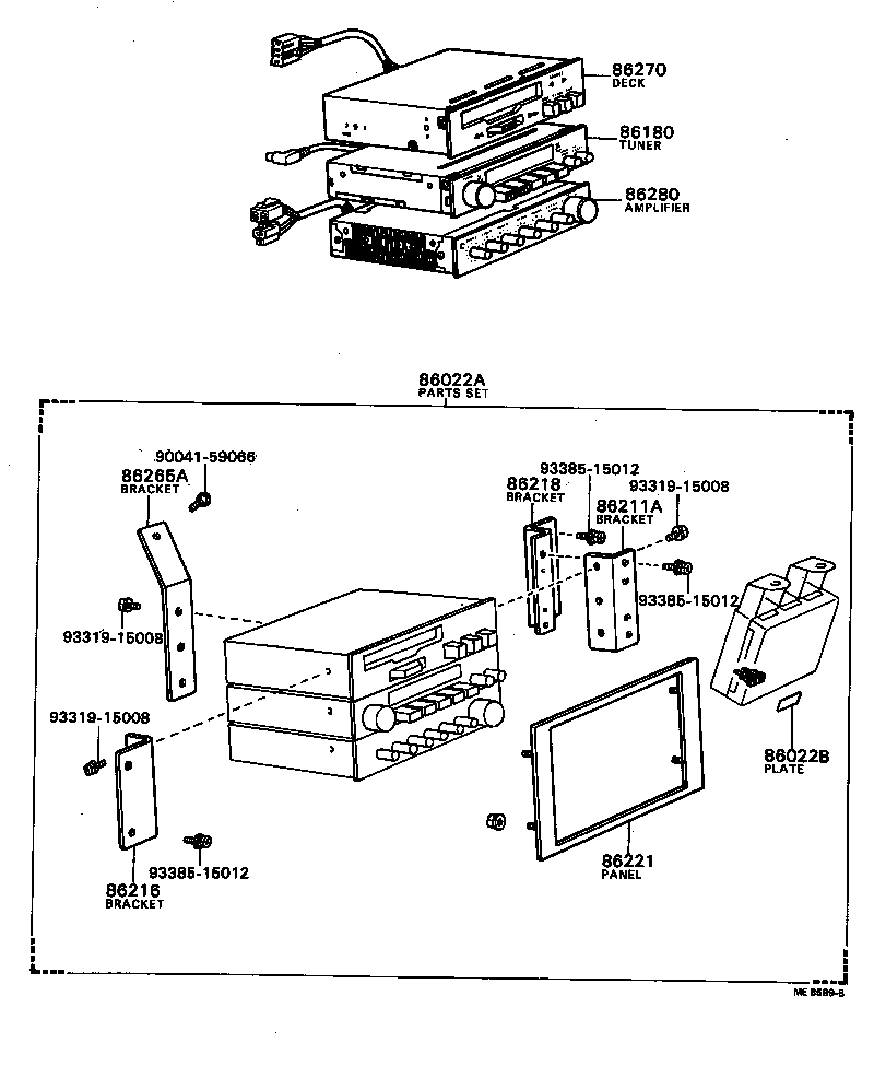 86265-87005 BRACKET, STEREO COMPONENT, NO.2 product image