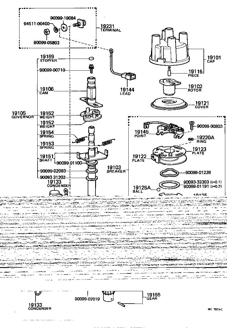 19100-34220 DISTRIBUTOR ASSY product image