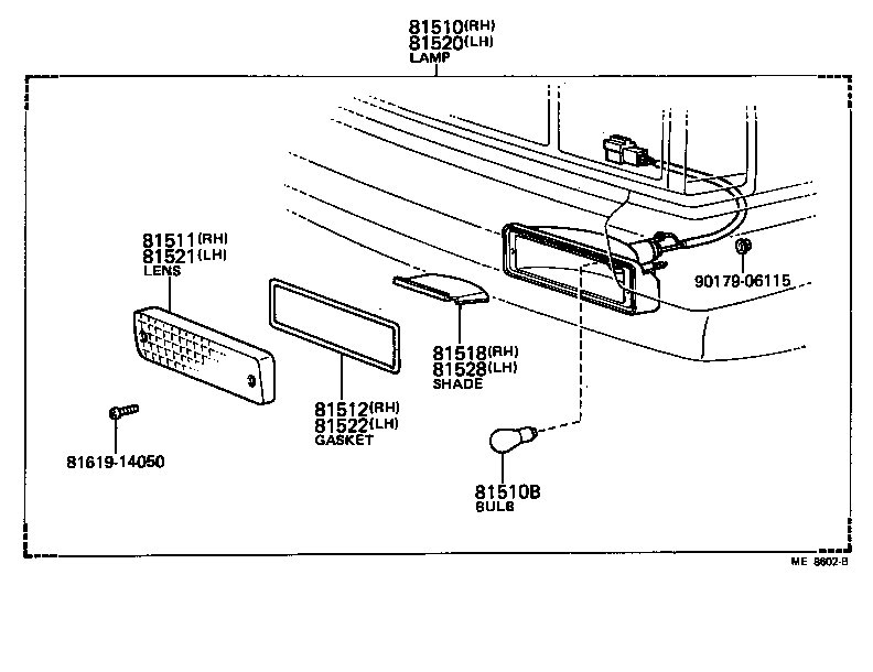 81520-29685 LAMP ASSY, FRONT TURN SIGNAL, LH product image