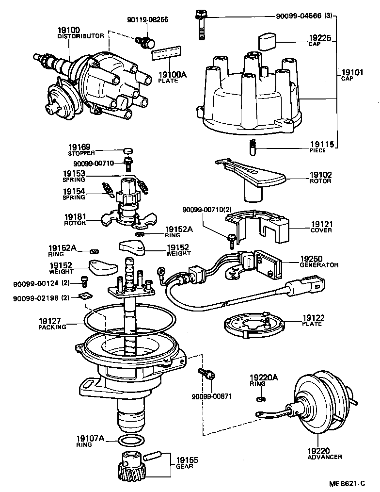 19100-43110 DISTRIBUTOR ASSY product image