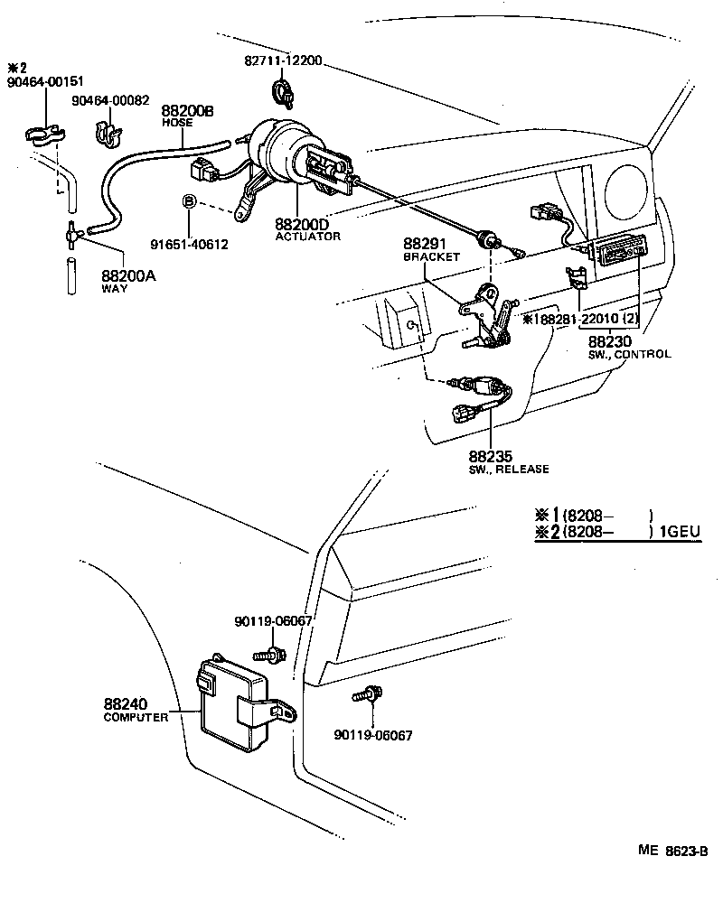 88290-22010 BRACKET, CRUISE CONTROL(AUTO DRIVE), NO.1 product image