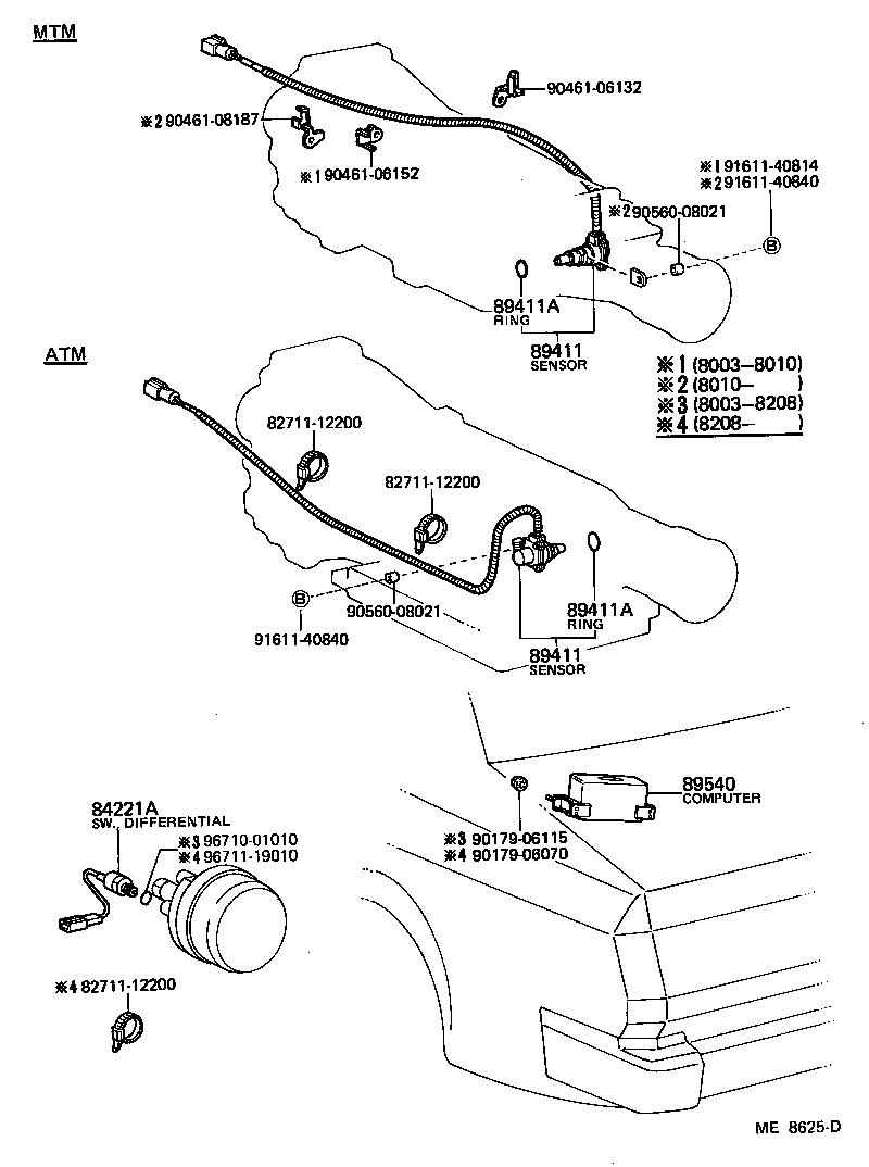 89411-30060 SENSOR, SPEED product image