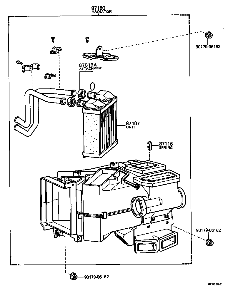 87107-22110 UNIT SUB-ASSY, HEATER RADIATOR product image