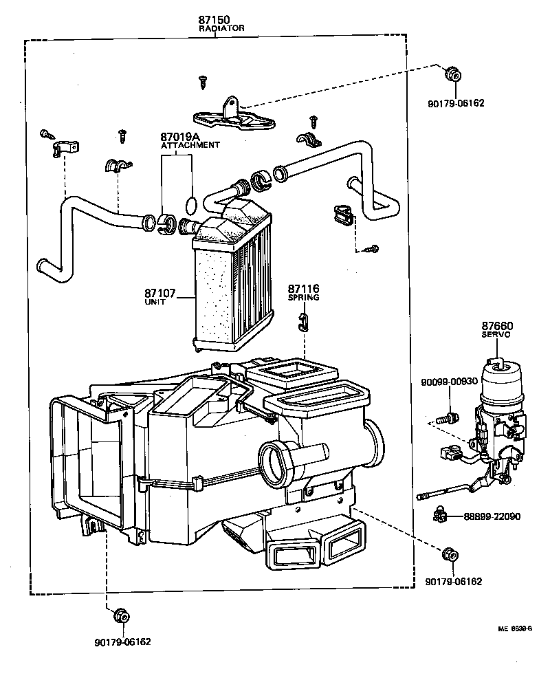 87150-22100 RADIATOR ASSY, HEATER product image