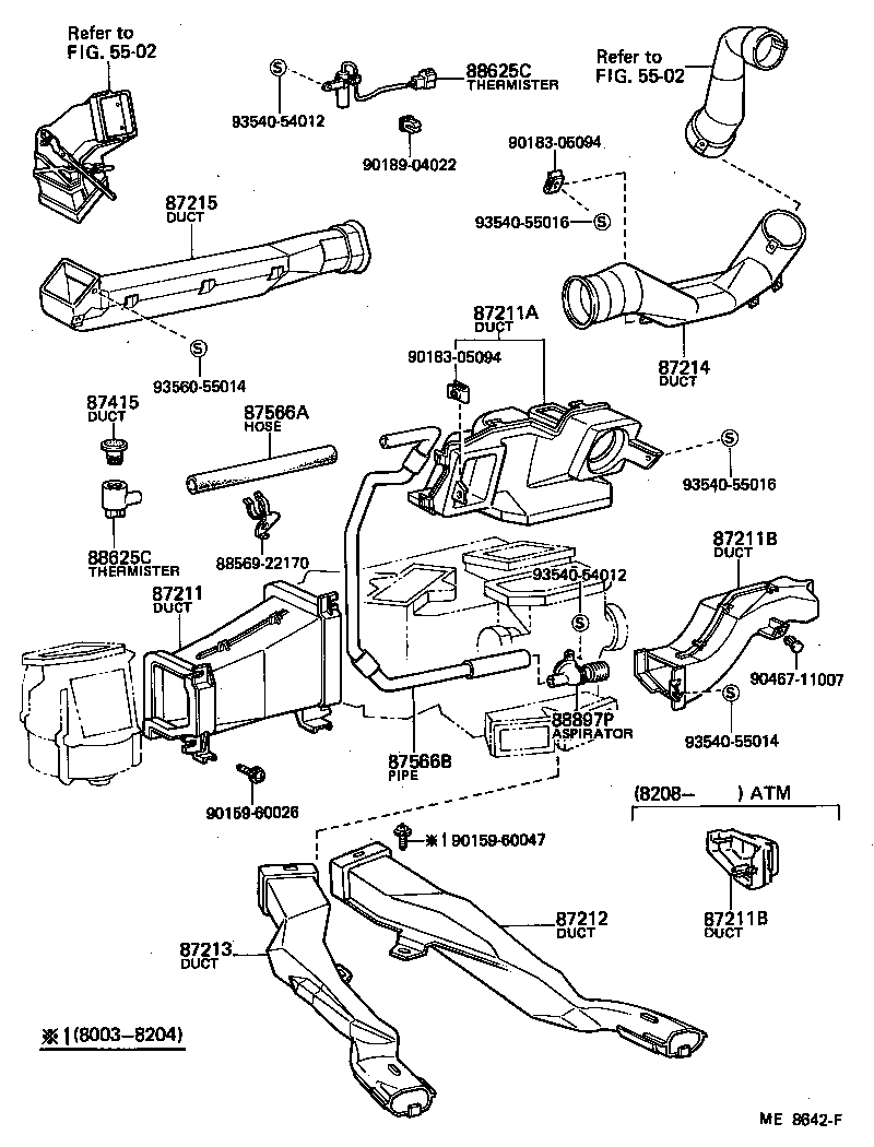 55088-22030 DUCT, AIR, NO.2 product image