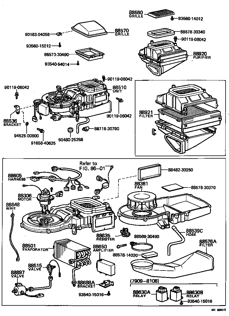 88608-30280 HARNESS SUB-ASSY, COOLER WIRING, NO.1 product image