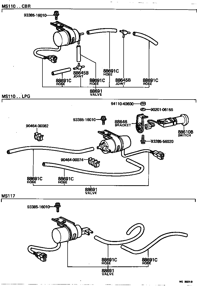 88690-30440 VALVE, MAGNET (FOR IDLE UP DEVICE) product image
