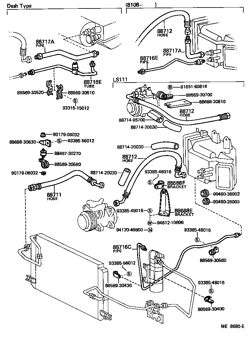 88569-30620 BRACKET, COOLER REFRIGERANT HOSE, NO.2 product image