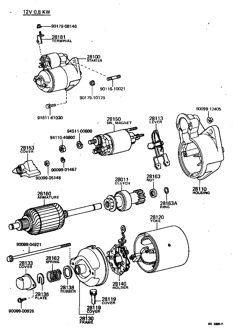 28100-34070 STARTER ASSY product image