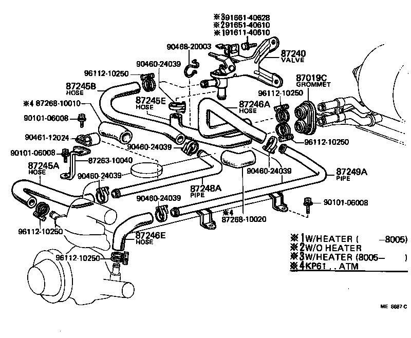 87240-10092 VALVE ASSY, HEATER WATER product image