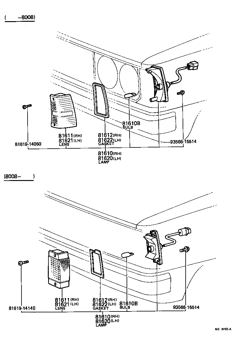 Toyota 81610-19237 LAMP ASSY, PARKING & CLEARANCE, RH