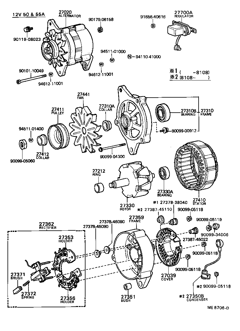 27020-18010 ALTERNATOR ASSY product image