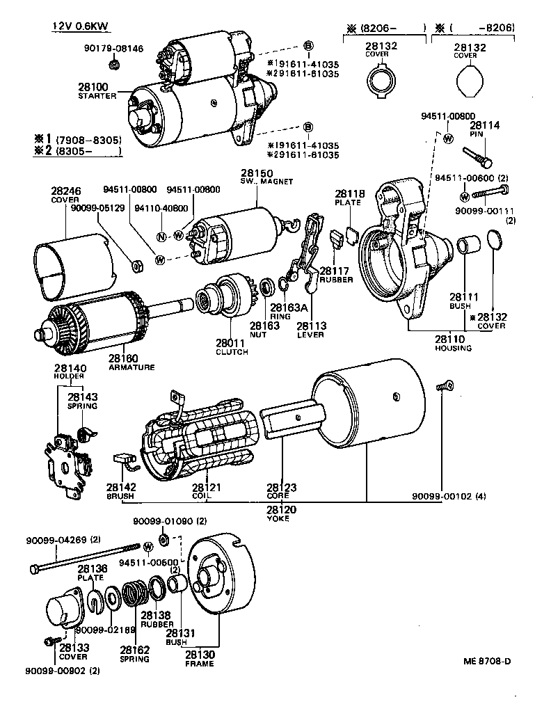28100-27020 STARTER ASSY product image