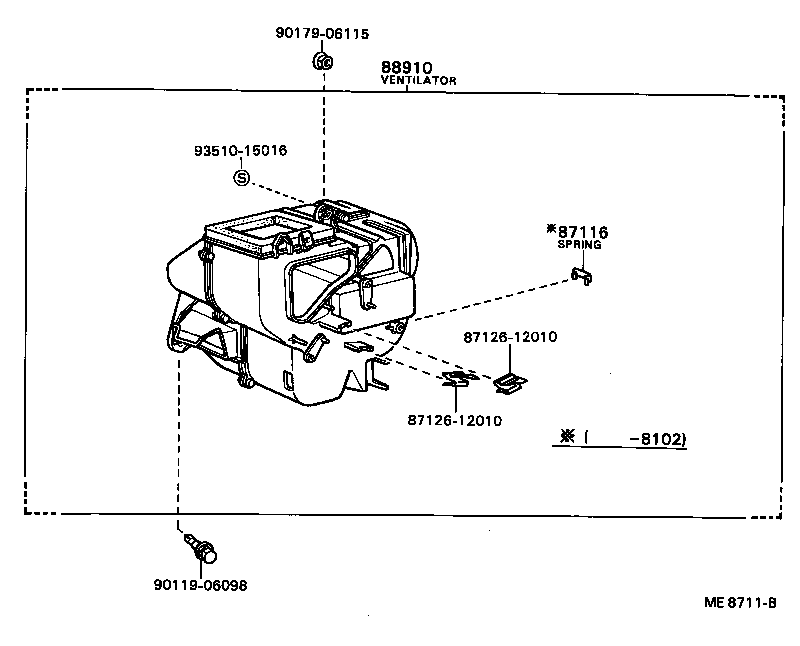 87107-12231 UNIT SUB-ASSY, HEATER RADIATOR product image