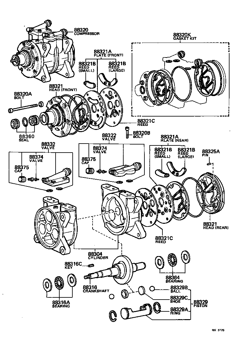 88320-12220 COMPRESSOR ASSY, COOLER product image