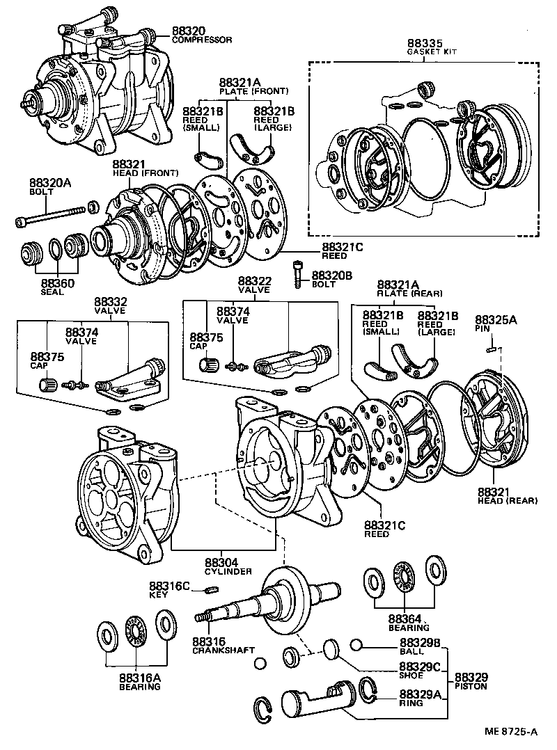 88688-12040 BRACKET, COMPRESSOR MOUNTING, NO.2 product image
