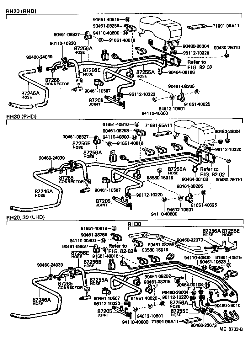 99552-23000 HOSE, REAR HEATER WATER INLET, A(FROM ENGINE) product image