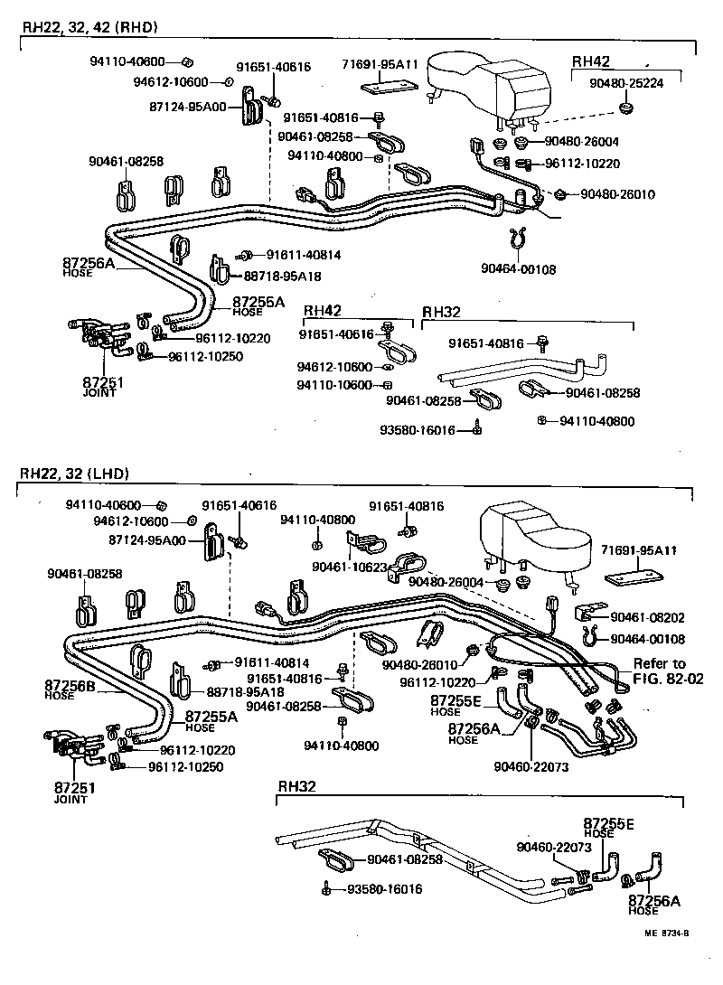 99552-23000 HOSE, REAR HEATER WATER INLET, A(FROM ENGINE) product image
