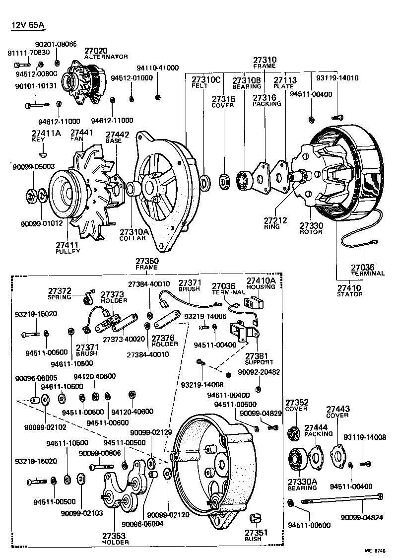 27371-46030 BRUSH, ALTERNATOR product image