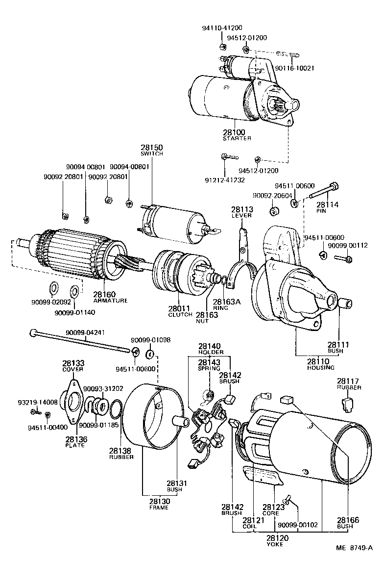 28114-76010 PIN, STARTER DRIVE LEVER SET product image
