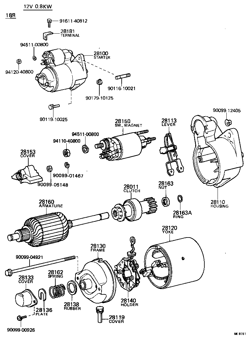 28126-41021 BEARING SUB-ASSY, CENTER product image