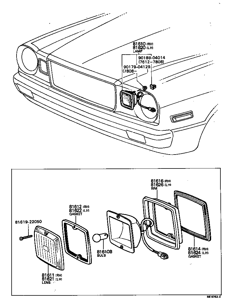81616-22010 RIM, PARKING AND CLEARANCE LAMP, RH product image