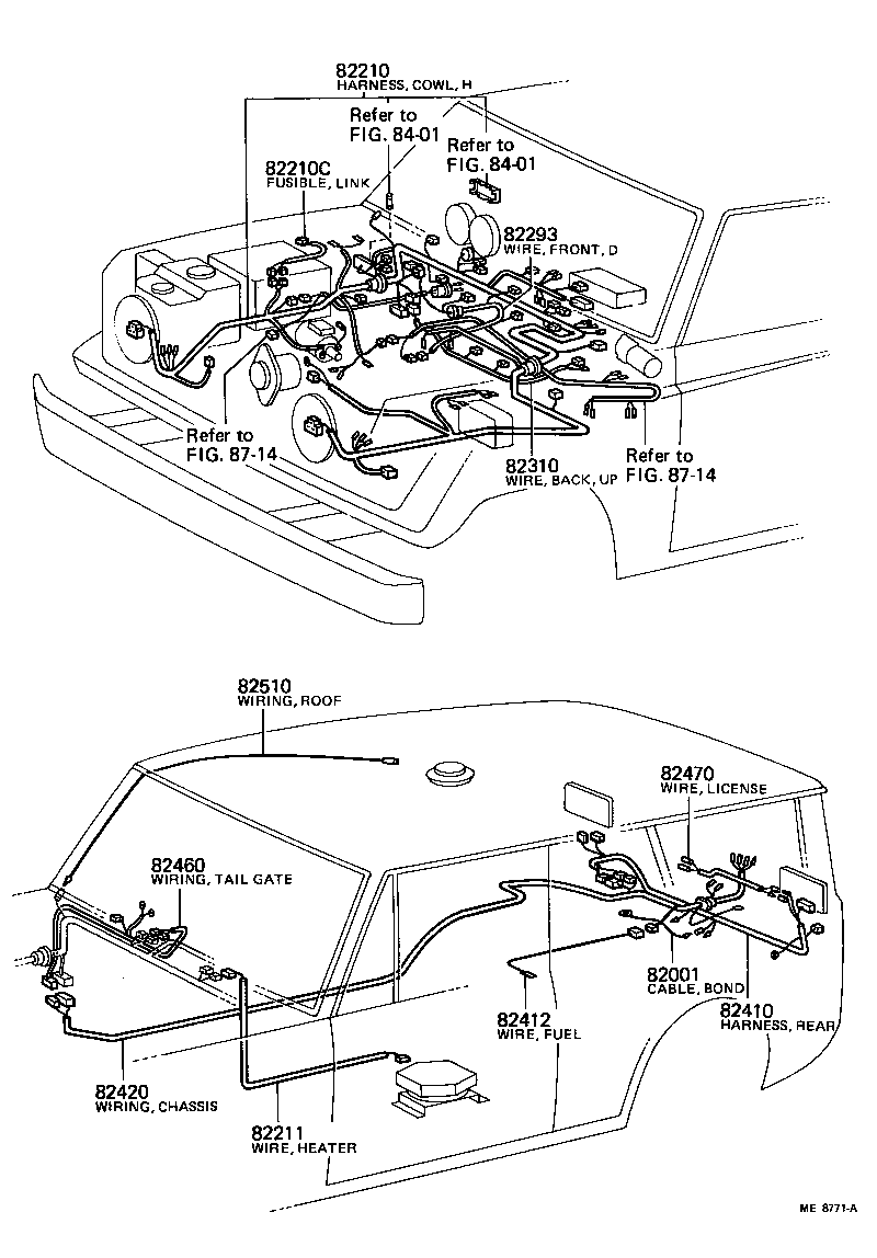 82210-60071 HARNESS ASSY, WIRING COWL TO HEADLAMP, NO.1 product image
