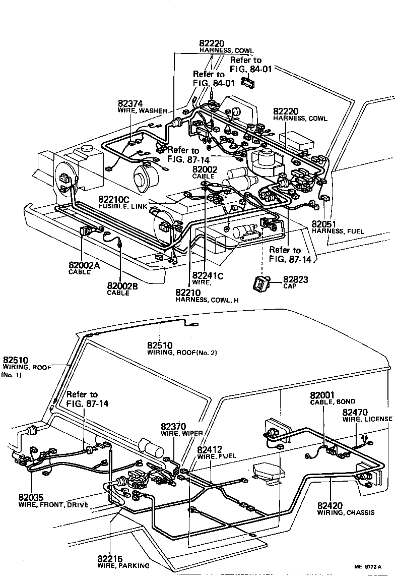 82210-60071 HARNESS ASSY, WIRING COWL TO HEADLAMP, NO.1 product image
