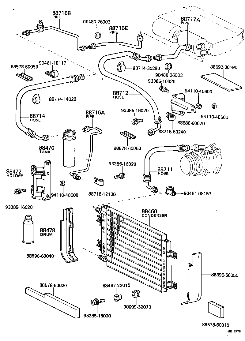 88472-60010 BRACKET, RECEIVER TANK, NO.2 product image