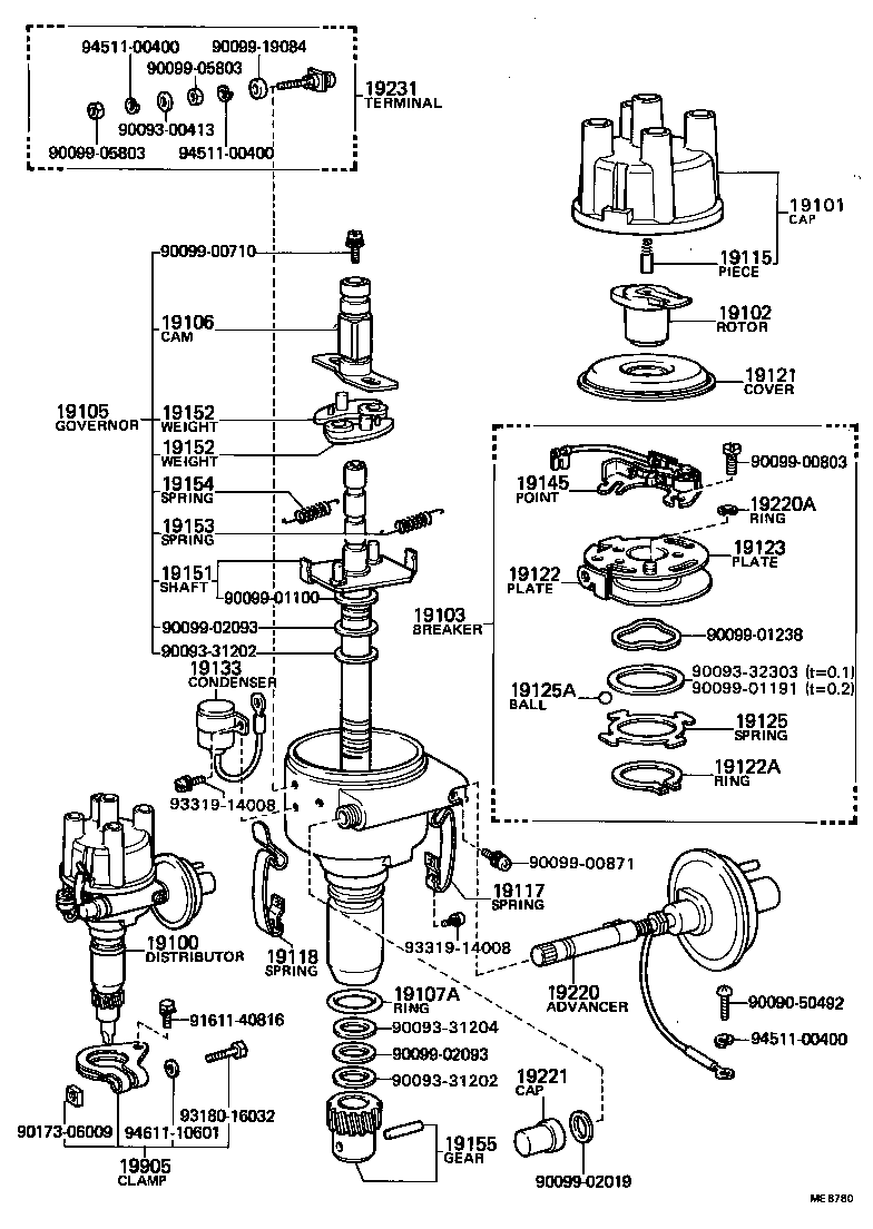 19195-31031 GEAR, SPIRAL, DISTRIBUTOR product image