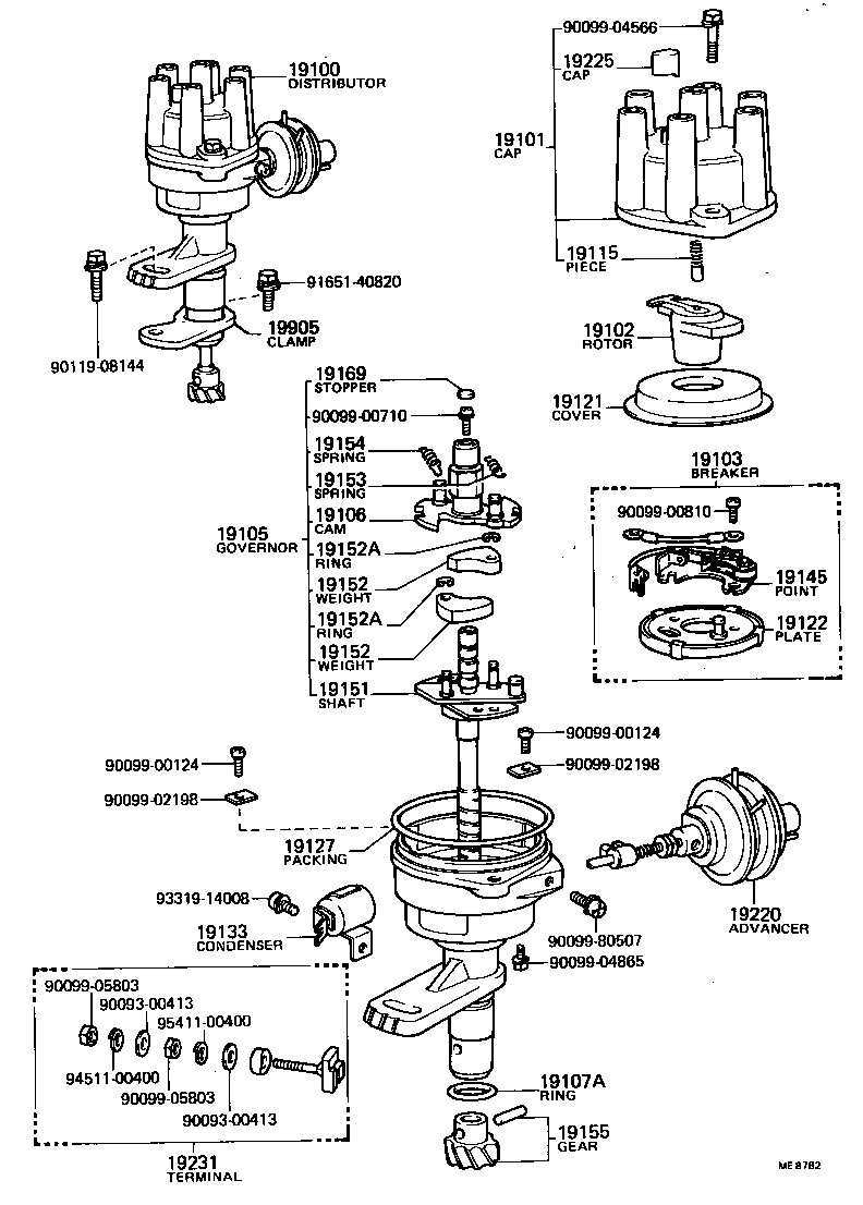 19103-41030 BREAKER SUB-ASSY, DISTRIBUTOR product image