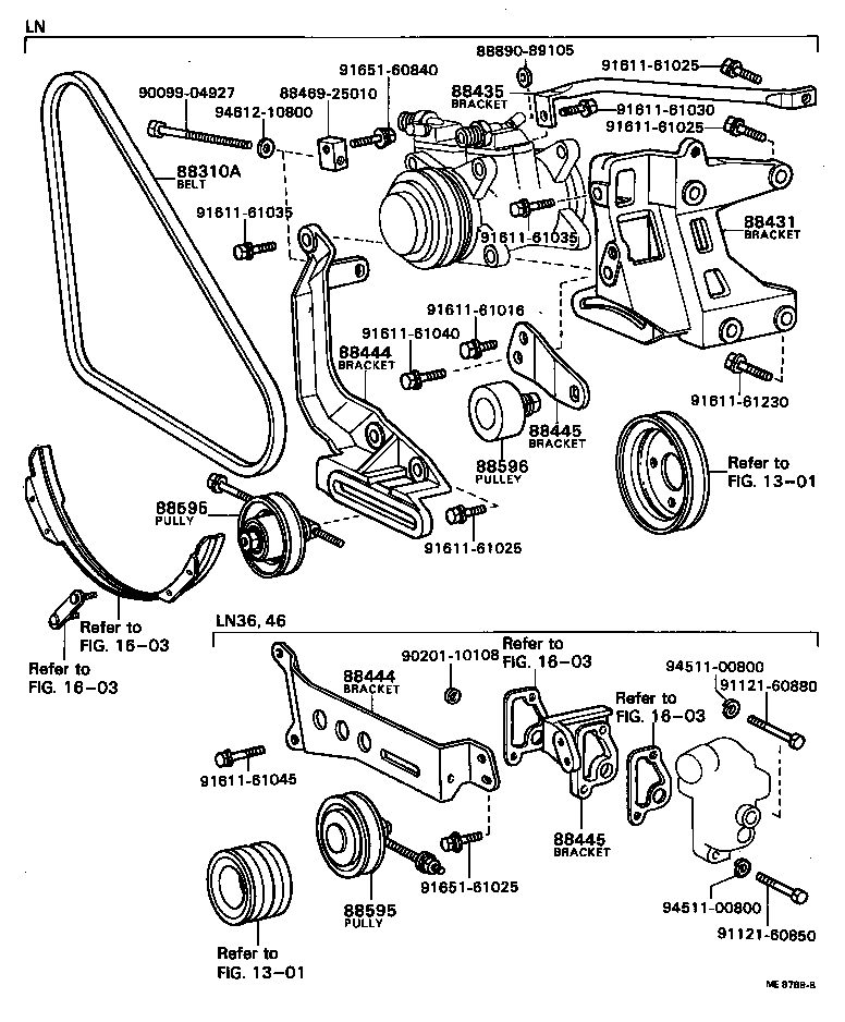88437-35010 BRACKET, COMPRESSOR MOUNTING, NO.7 product image