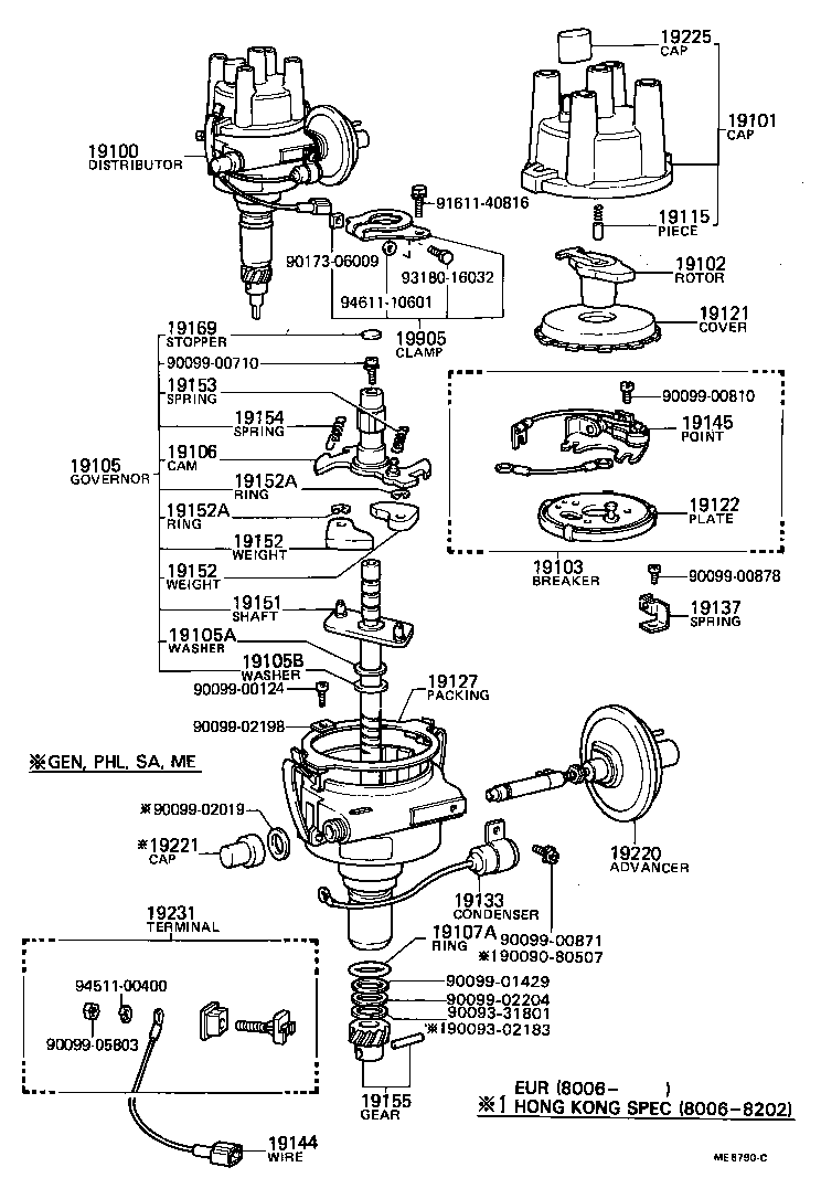 90099-52061 CONDENSER, DISTRIBUTOR product image
