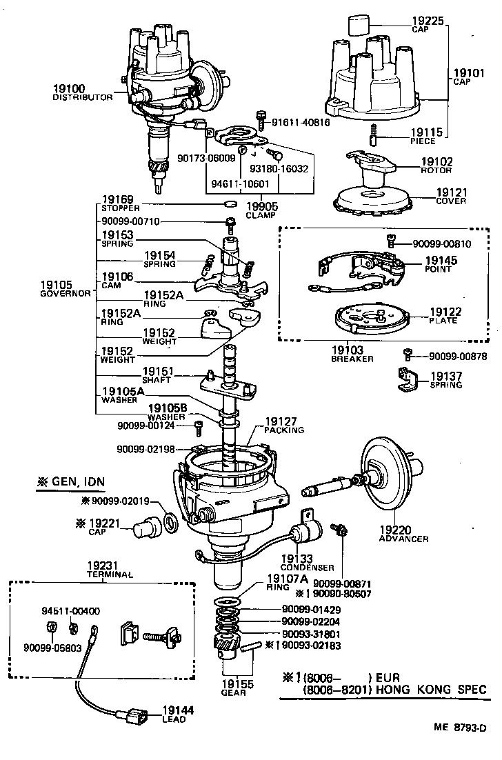 19100-34220 DISTRIBUTOR ASSY product image
