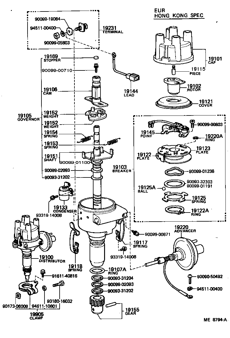 19100-34220 DISTRIBUTOR ASSY product image