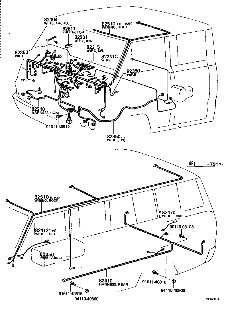 82304-95401 WIRE, FUEL GAGE product image