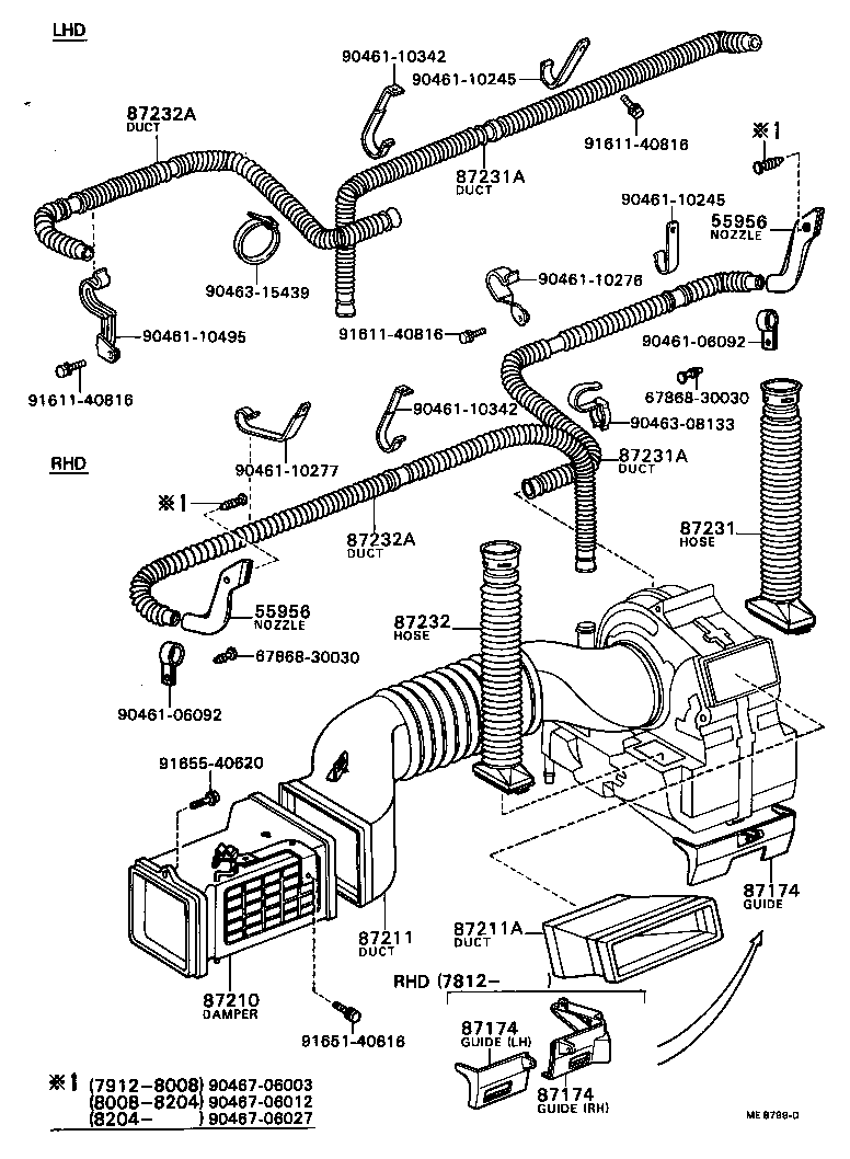 55909-95400 CABLE SUB-ASSY, TEMPERATURE DAMPER CONTROL product image