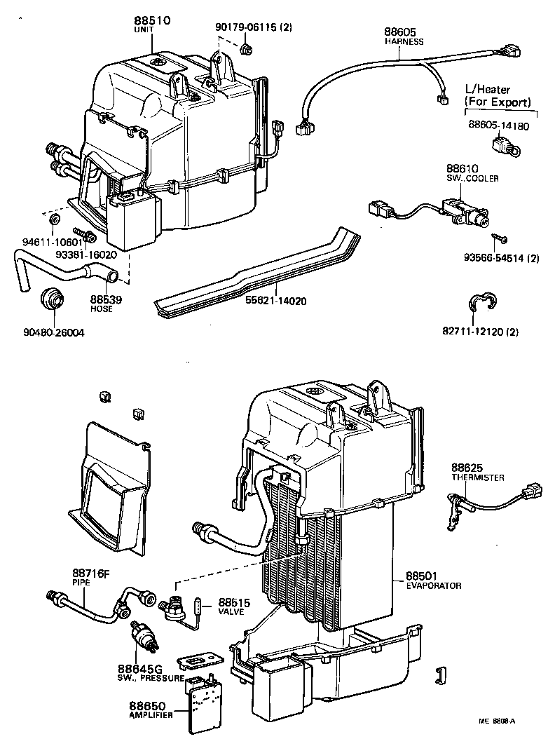 88510-14130 UNIT ASSY, COOLER product image