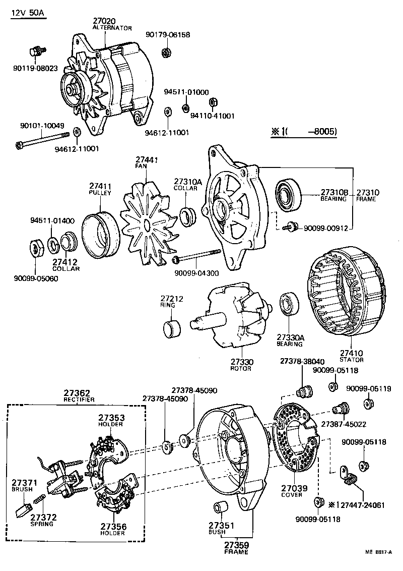27020-12040 ALTERNATOR ASSY product image
