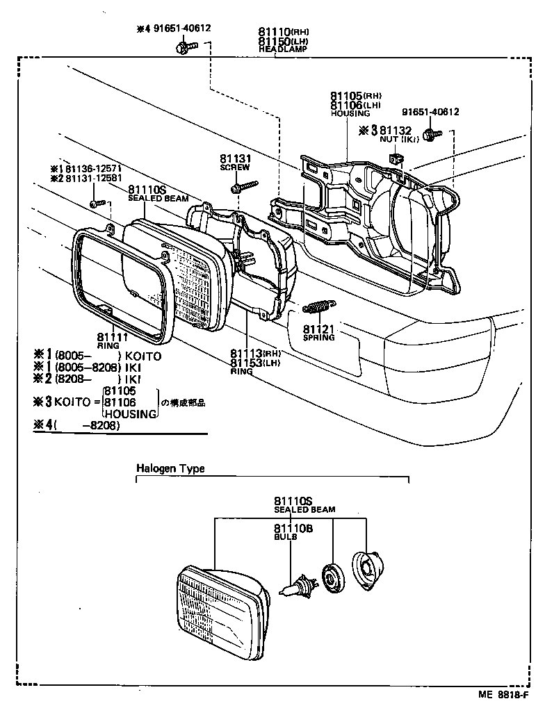 81110-80077 HEADLAMP ASSY, RH product image