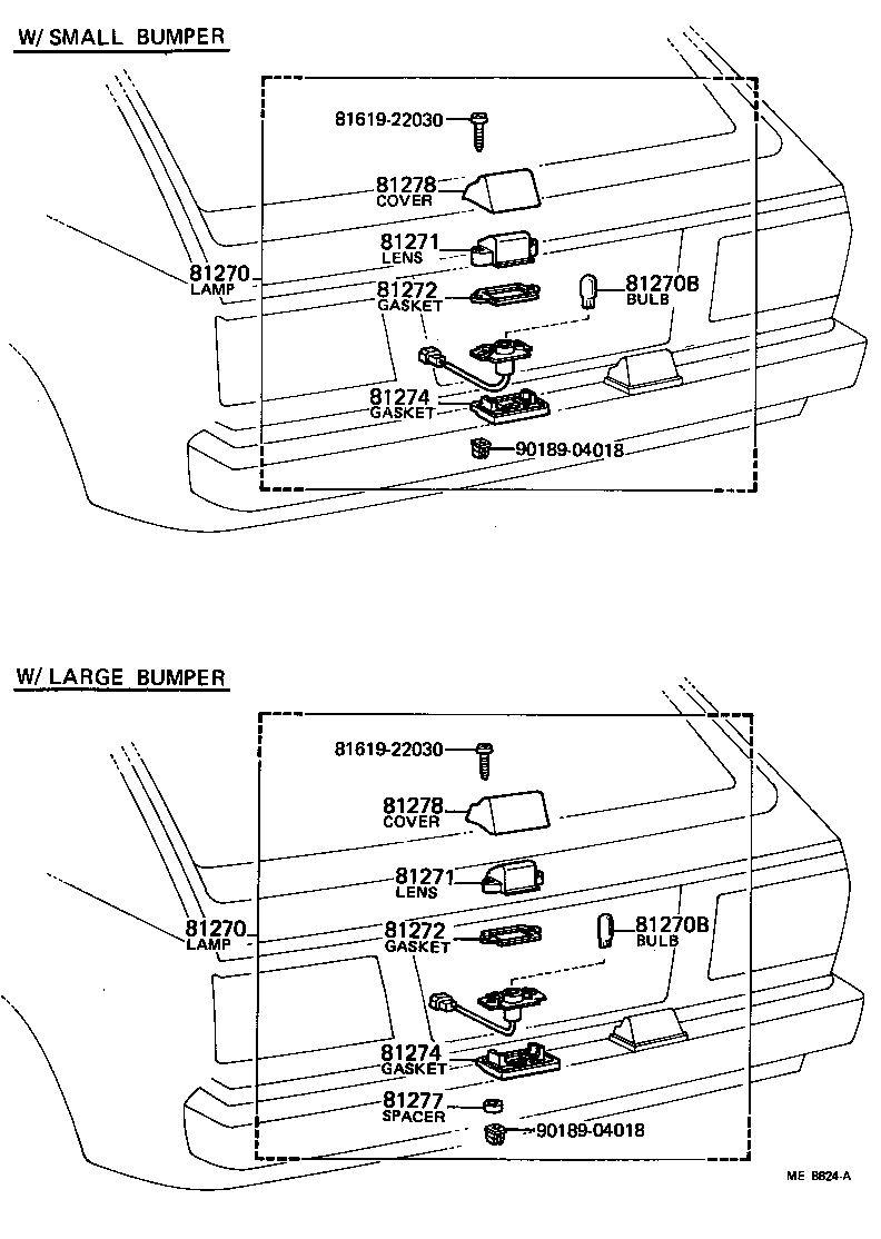 81272-10080 GASKET, LICENSE PLATE LAMP BODY product image