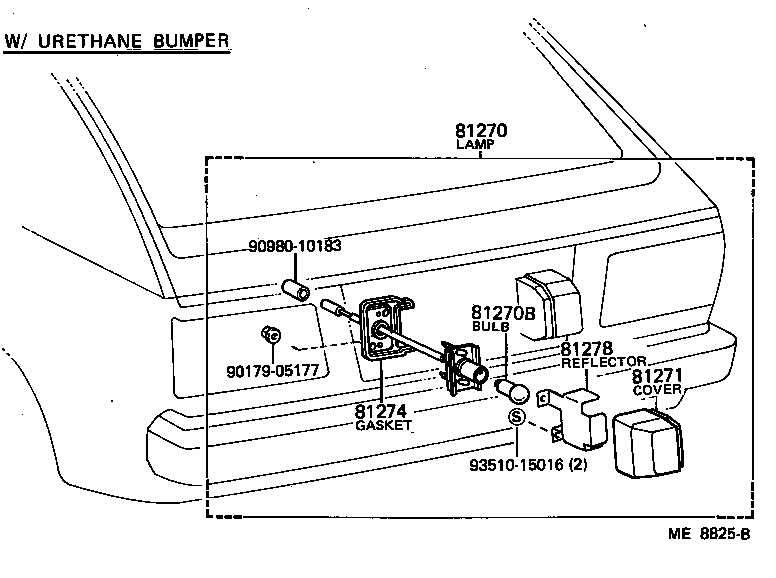 81270-19425 LAMP ASSY, LICENSE PLATE product image