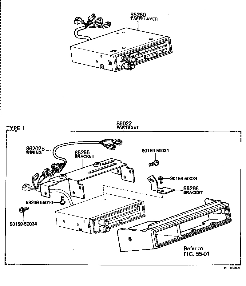 86203-10060 WIRE, STEREO COMPONENT, NO.1 product image