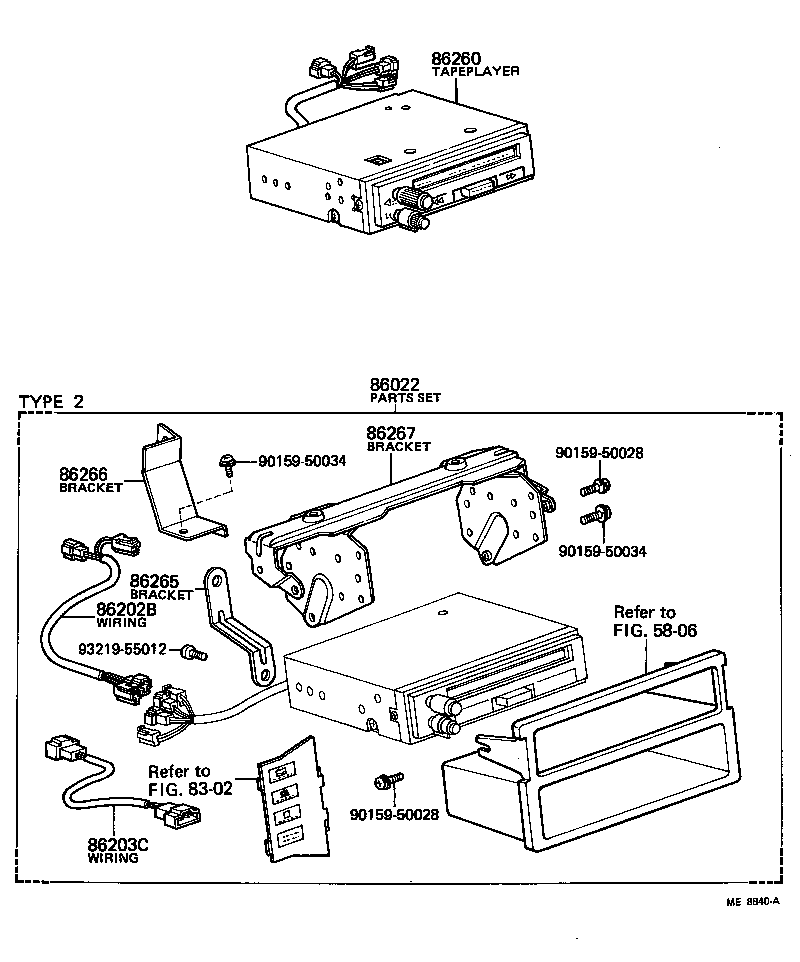 86203-10060 WIRE, STEREO COMPONENT, NO.1 product image