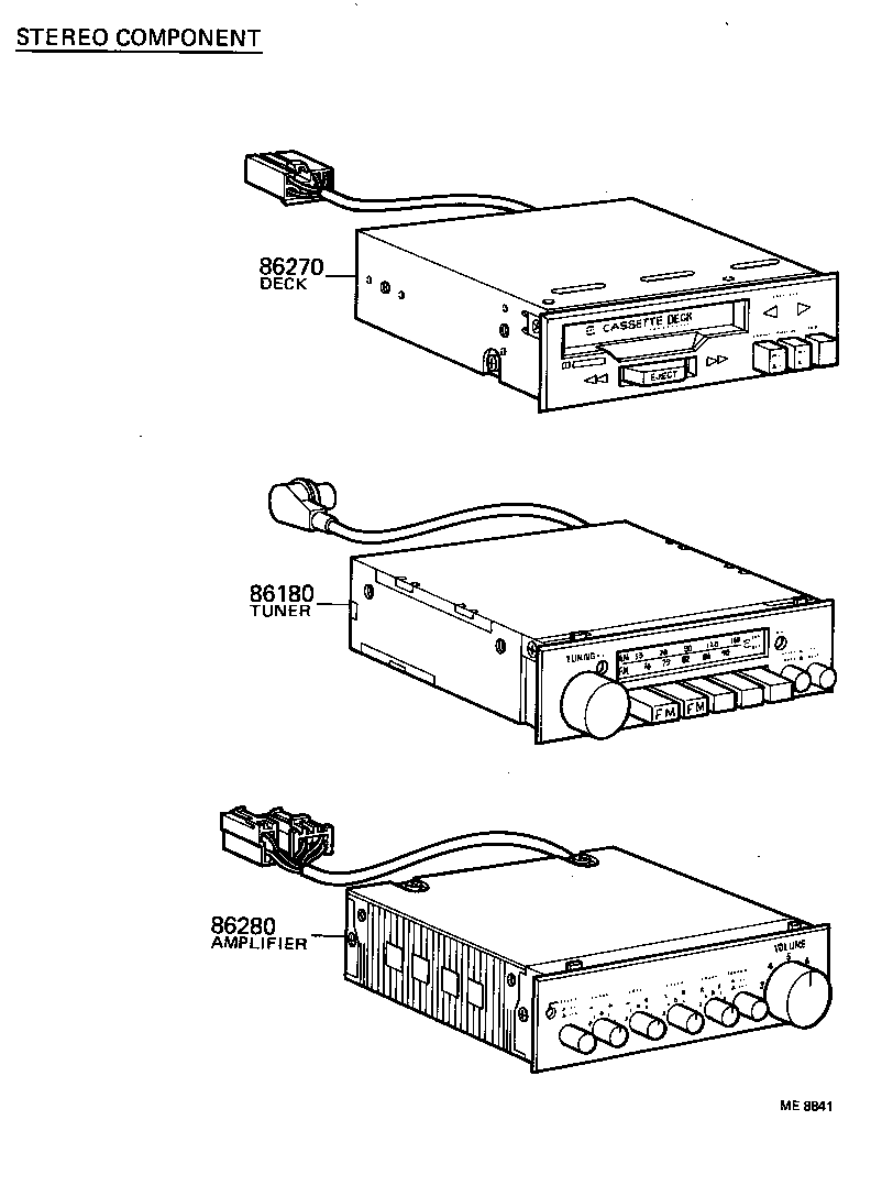 86203-10060 WIRE, STEREO COMPONENT, NO.1 product image