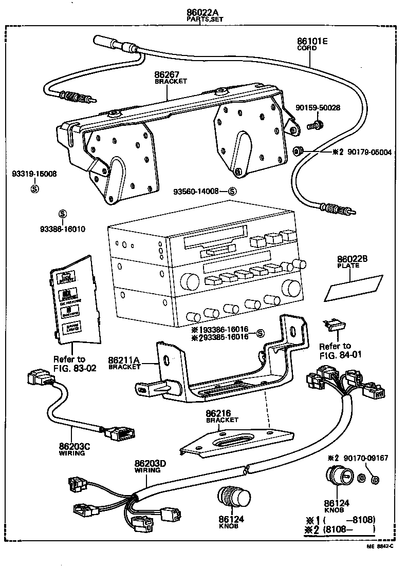 86203-10060 WIRE, STEREO COMPONENT, NO.1 product image