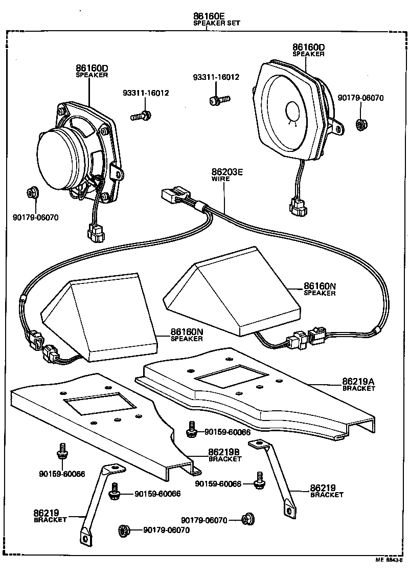 86150-10030 SPEAKER ASSY, REAR product image